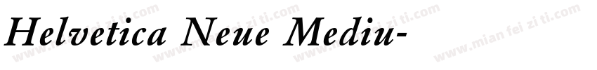 Helvetica Neue Mediu字体转换
